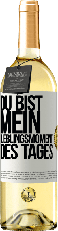 29,95 € Kostenloser Versand | Weißwein WHITE Ausgabe Du bist mein Lieblingsmoment des Tages Weißes Etikett. Anpassbares Etikett Junger Wein Ernte 2024 Verdejo