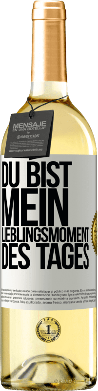 29,95 € Kostenloser Versand | Weißwein WHITE Ausgabe Du bist mein Lieblingsmoment des Tages Weißes Etikett. Anpassbares Etikett Junger Wein Ernte 2025 Verdejo