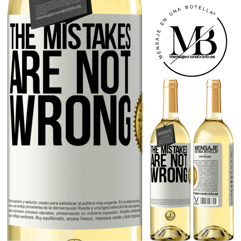 29,95 € Free Shipping | White Wine WHITE Edition The mistakes are not wrong White Label. Customizable label Young wine Harvest 2022 Verdejo