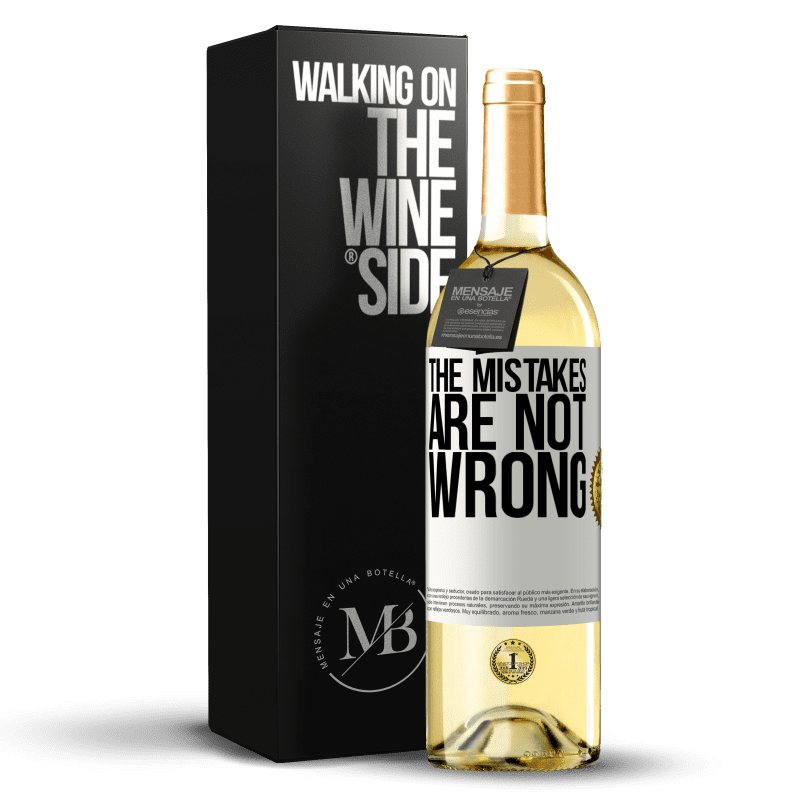 29,95 € Free Shipping | White Wine WHITE Edition The mistakes are not wrong White Label. Customizable label Young wine Harvest 2023 Verdejo