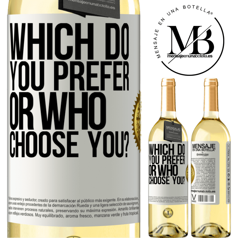 29,95 € Free Shipping | White Wine WHITE Edition which do you prefer, or who choose you? White Label. Customizable label Young wine Harvest 2023 Verdejo
