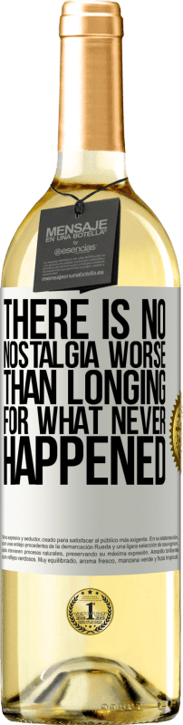 «There is no nostalgia worse than longing for what never happened» WHITE Edition