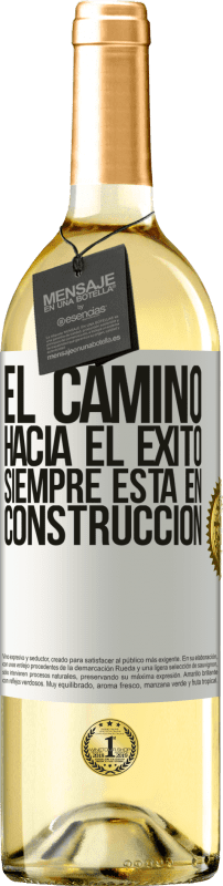 29,95 € | Vino Blanco Edición WHITE El camino hacia el éxito siempre está en construcción Etiqueta Blanca. Etiqueta personalizable Vino joven Cosecha 2024 Verdejo