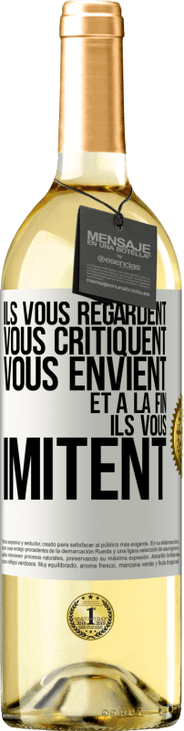 29,95 € | Vin blanc Édition WHITE Ils vous regardent, vous critiquent vous envient... et à la fin ils vous imitent Étiquette Blanche. Étiquette personnalisable Vin jeune Récolte 2024 Verdejo