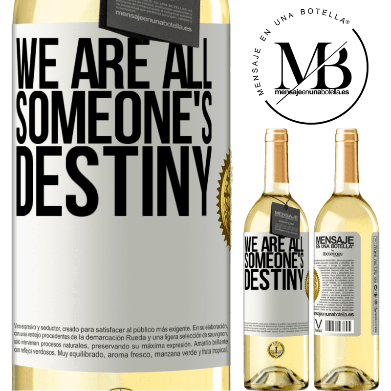 29,95 € Free Shipping | White Wine WHITE Edition We are all someone's destiny White Label. Customizable label Young wine Harvest 2022 Verdejo