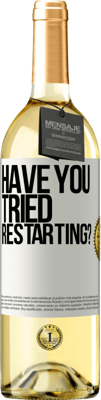 29,95 € | White Wine WHITE Edition have you tried restarting? White Label. Customizable label Young wine Harvest 2023 Verdejo