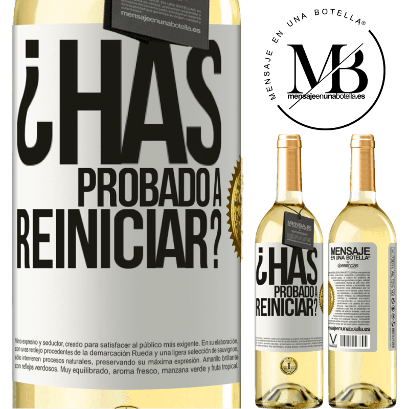29,95 € Envoi gratuit | Vin blanc Édition WHITE avez-vous essayé de redémarrer? Étiquette Blanche. Étiquette personnalisable Vin jeune Récolte 2022 Verdejo