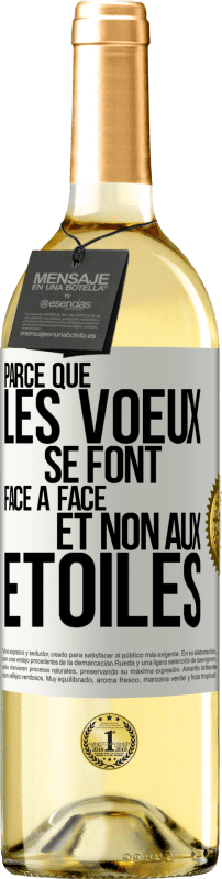 29,95 € Envoi gratuit | Vin blanc Édition WHITE Parce que les voeux se font face à face et non aux étoiles Étiquette Blanche. Étiquette personnalisable Vin jeune Récolte 2023 Verdejo