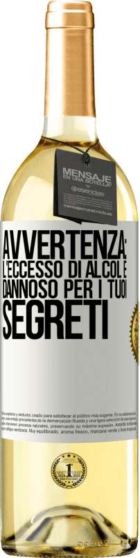 29,95 € | Vino bianco Edizione WHITE Avvertenza: l'eccesso di alcol è dannoso per i tuoi segreti Etichetta Bianca. Etichetta personalizzabile Vino giovane Raccogliere 2025 Verdejo