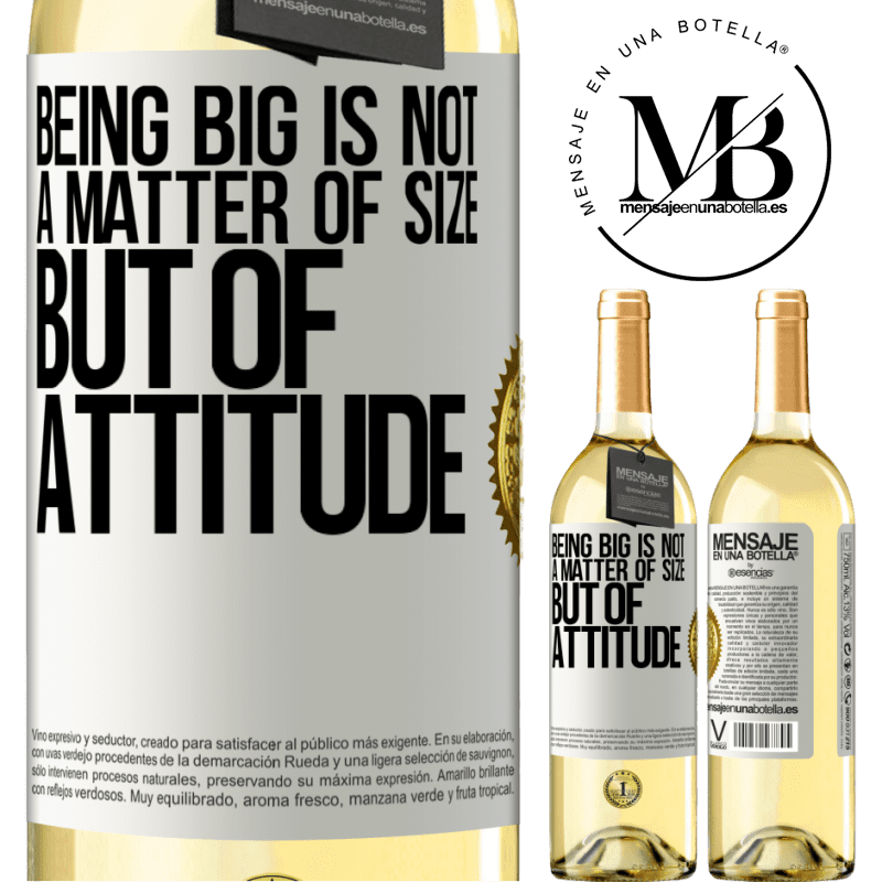 29,95 € Free Shipping | White Wine WHITE Edition Being big is not a matter of size, but of attitude White Label. Customizable label Young wine Harvest 2022 Verdejo