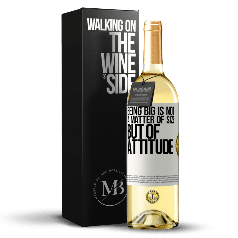 29,95 € Free Shipping | White Wine WHITE Edition Being big is not a matter of size, but of attitude White Label. Customizable label Young wine Harvest 2023 Verdejo