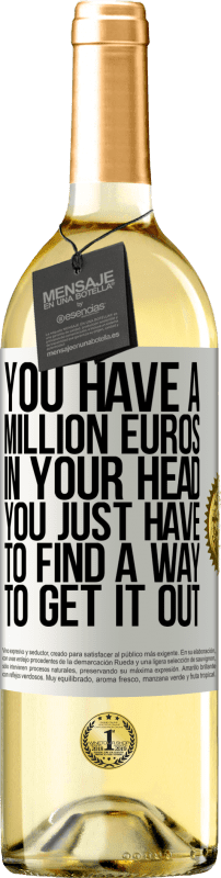 29,95 € Free Shipping | White Wine WHITE Edition You have a million euros in your head. You just have to find a way to get it out White Label. Customizable label Young wine Harvest 2025 Verdejo