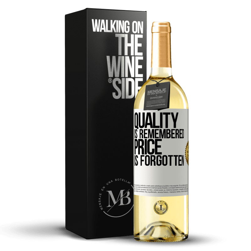 29,95 € Free Shipping | White Wine WHITE Edition Quality is remembered, price is forgotten White Label. Customizable label Young wine Harvest 2023 Verdejo