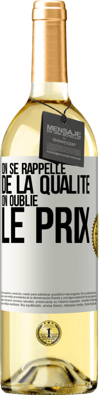 29,95 € | Vin blanc Édition WHITE On se rappelle de la qualité, on oublie le prix Étiquette Blanche. Étiquette personnalisable Vin jeune Récolte 2024 Verdejo