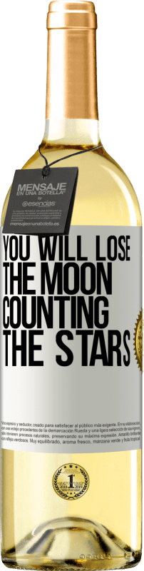 29,95 € Free Shipping | White Wine WHITE Edition You will lose the moon counting the stars White Label. Customizable label Young wine Harvest 2025 Verdejo