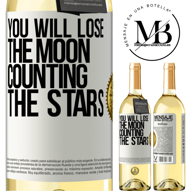 29,95 € Free Shipping | White Wine WHITE Edition You will lose the moon counting the stars White Label. Customizable label Young wine Harvest 2022 Verdejo