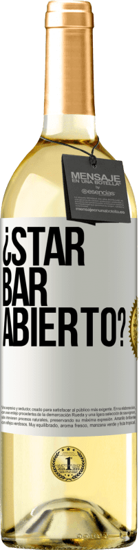 29,95 € Free Shipping | White Wine WHITE Edition ¿STAR BAR abierto? White Label. Customizable label Young wine Harvest 2023 Verdejo