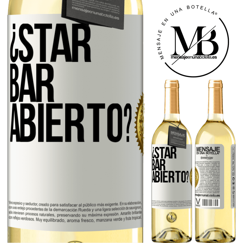 29,95 € Free Shipping | White Wine WHITE Edition ¿STAR BAR abierto? White Label. Customizable label Young wine Harvest 2022 Verdejo