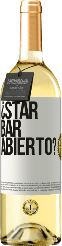 29,95 € | Vino Blanco Edición WHITE ¿STAR BAR abierto? Etiqueta Blanca. Etiqueta personalizable Vino joven Cosecha 2024 Verdejo