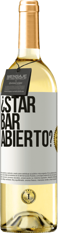 29,95 € | Vino Blanco Edición WHITE ¿STAR BAR abierto? Etiqueta Blanca. Etiqueta personalizable Vino joven Cosecha 2025 Verdejo