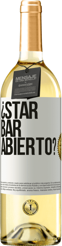 29,95 € | Weißwein WHITE Ausgabe ¿STAR BAR abierto? Weißes Etikett. Anpassbares Etikett Junger Wein Ernte 2024 Verdejo