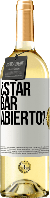 29,95 € Spedizione Gratuita | Vino bianco Edizione WHITE ¿STAR BAR abierto? Etichetta Bianca. Etichetta personalizzabile Vino giovane Raccogliere 2025 Verdejo