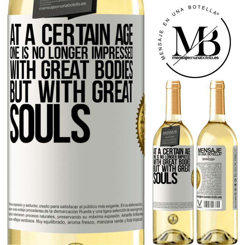 29,95 € Free Shipping | White Wine WHITE Edition At a certain age one is no longer impressed with great bodies, but with great souls White Label. Customizable label Young wine Harvest 2022 Verdejo