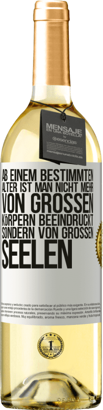 29,95 € | Weißwein WHITE Ausgabe Ab einem bestimmten Alter ist man nicht mehr von großen Körpern beeindruckt, sondern von großen Seelen Weißes Etikett. Anpassbares Etikett Junger Wein Ernte 2024 Verdejo