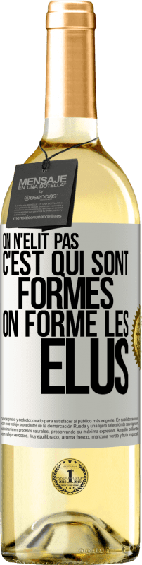 29,95 € Envoi gratuit | Vin blanc Édition WHITE On n'élit pas c'est qui sont formés, on forme les élus Étiquette Blanche. Étiquette personnalisable Vin jeune Récolte 2024 Verdejo