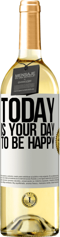 29,95 € | Белое вино Издание WHITE Сегодня ты должен быть счастлив Белая этикетка. Настраиваемая этикетка Молодое вино Урожай 2023 Verdejo