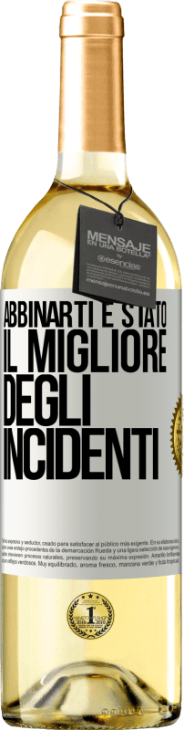 29,95 € | Vino bianco Edizione WHITE Abbinarti è stato il migliore degli incidenti Etichetta Bianca. Etichetta personalizzabile Vino giovane Raccogliere 2024 Verdejo