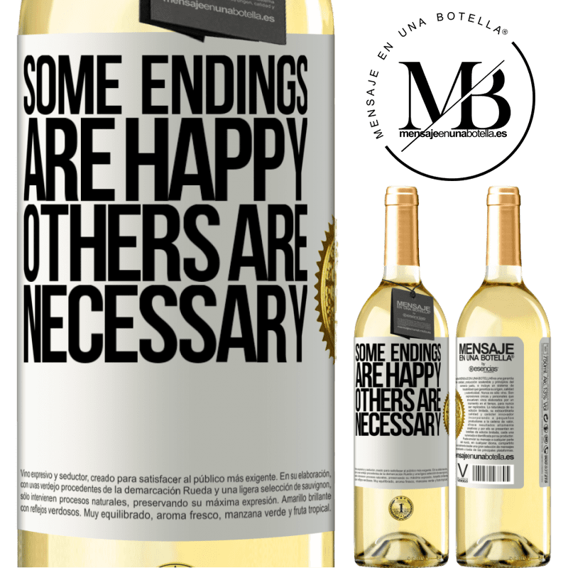 29,95 € Free Shipping | White Wine WHITE Edition Some endings are happy. Others are necessary White Label. Customizable label Young wine Harvest 2022 Verdejo
