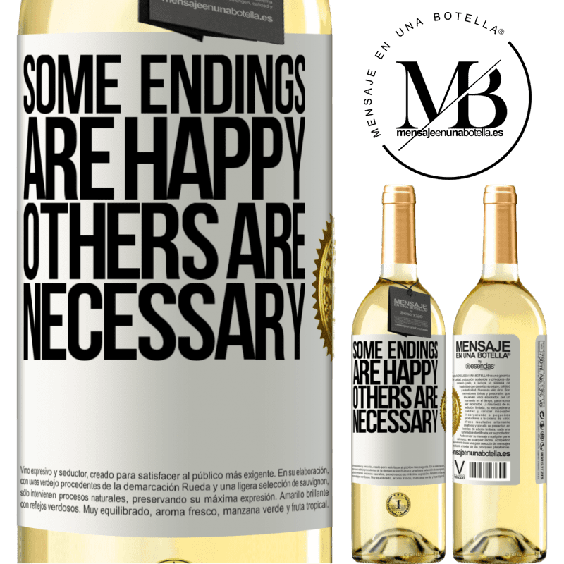 29,95 € Free Shipping | White Wine WHITE Edition Some endings are happy. Others are necessary White Label. Customizable label Young wine Harvest 2024 Verdejo