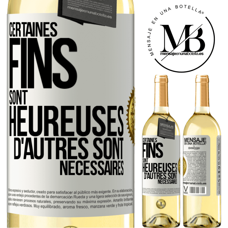 29,95 € Envoi gratuit | Vin blanc Édition WHITE Certaines fins sont heureuses. D'autres sont nécessaires Étiquette Blanche. Étiquette personnalisable Vin jeune Récolte 2024 Verdejo