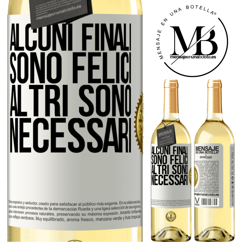 29,95 € Spedizione Gratuita | Vino bianco Edizione WHITE Alcuni finali sono felici. Altri sono necessari Etichetta Bianca. Etichetta personalizzabile Vino giovane Raccogliere 2024 Verdejo