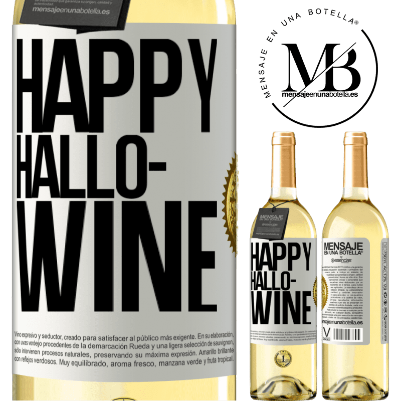 29,95 € Spedizione Gratuita | Vino bianco Edizione WHITE Happy Hallo-Wine Etichetta Bianca. Etichetta personalizzabile Vino giovane Raccogliere 2024 Verdejo