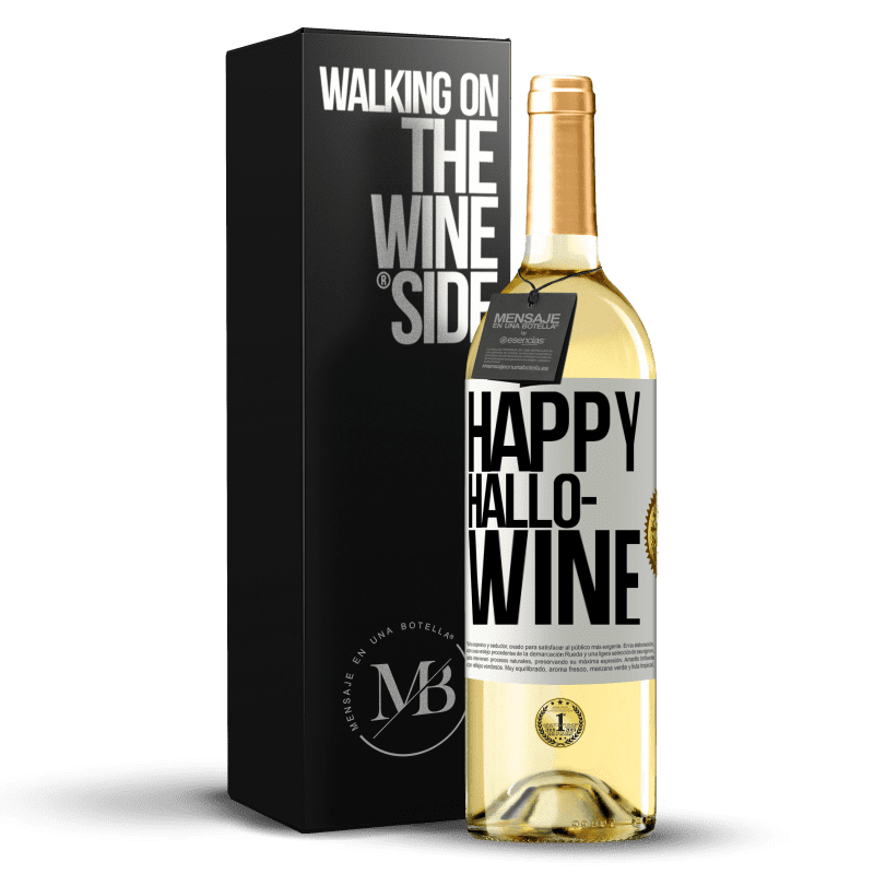 29,95 € Spedizione Gratuita | Vino bianco Edizione WHITE Happy Hallo-Wine Etichetta Bianca. Etichetta personalizzabile Vino giovane Raccogliere 2023 Verdejo