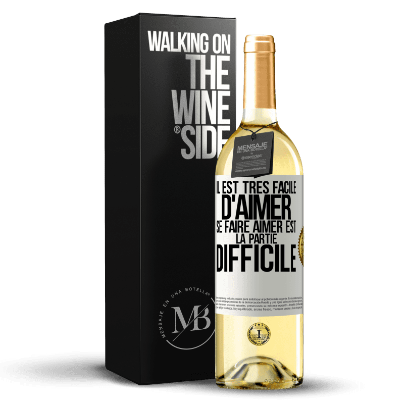 29,95 € Envoi gratuit | Vin blanc Édition WHITE Il est très facile d'aimer, se faire aimer est la partie difficile Étiquette Blanche. Étiquette personnalisable Vin jeune Récolte 2024 Verdejo