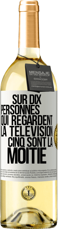 29,95 € | Vin blanc Édition WHITE Sur dix personnes qui regardent la télévision cinq sont la moitié Étiquette Blanche. Étiquette personnalisable Vin jeune Récolte 2025 Verdejo