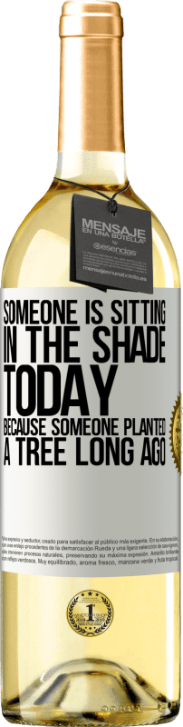 29,95 € | White Wine WHITE Edition Someone is sitting in the shade today, because someone planted a tree long ago White Label. Customizable label Young wine Harvest 2024 Verdejo