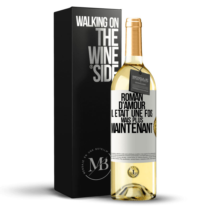 29,95 € Envoi gratuit | Vin blanc Édition WHITE Roman d'amour. Il était une fois mais plus maintenant Étiquette Blanche. Étiquette personnalisable Vin jeune Récolte 2025 Verdejo