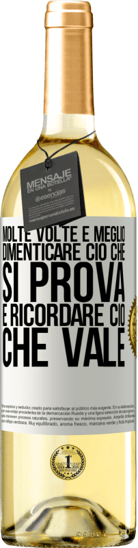 29,95 € | Vino bianco Edizione WHITE Molte volte è meglio dimenticare ciò che si prova e ricordare ciò che vale Etichetta Bianca. Etichetta personalizzabile Vino giovane Raccogliere 2024 Verdejo