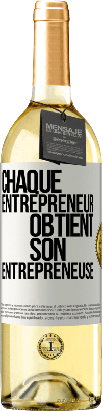 29,95 € | Vin blanc Édition WHITE Chaque entrepreneur obtient son entrepreneuse Étiquette Blanche. Étiquette personnalisable Vin jeune Récolte 2025 Verdejo