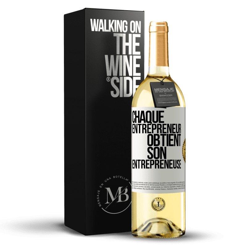 29,95 € Envoi gratuit | Vin blanc Édition WHITE Chaque entrepreneur obtient son entrepreneuse Étiquette Blanche. Étiquette personnalisable Vin jeune Récolte 2024 Verdejo