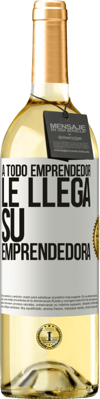 29,95 € | Vino Blanco Edición WHITE A todo emprendedor le llega su emprendedora Etiqueta Blanca. Etiqueta personalizable Vino joven Cosecha 2024 Verdejo