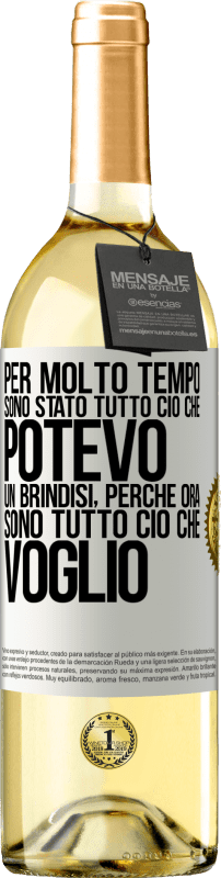 29,95 € | Vino bianco Edizione WHITE Per molto tempo sono stato tutto ciò che potevo. Un brindisi, perché ora sono tutto ciò che voglio Etichetta Bianca. Etichetta personalizzabile Vino giovane Raccogliere 2024 Verdejo