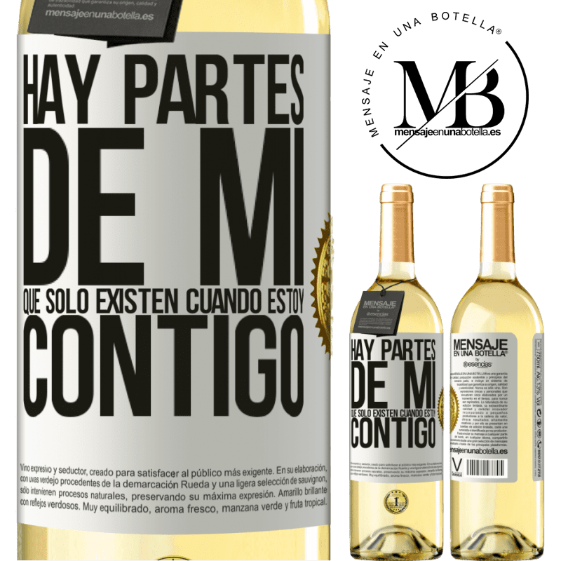 29,95 € Envoi gratuit | Vin blanc Édition WHITE Il y a des parties de moi qui n'existent que lorsque je suis avec toi Étiquette Blanche. Étiquette personnalisable Vin jeune Récolte 2022 Verdejo
