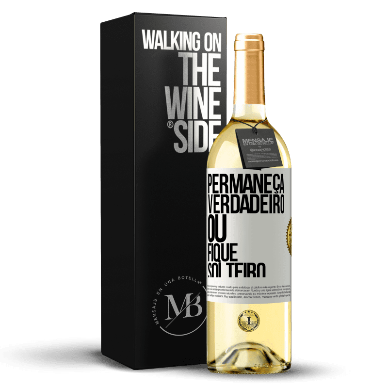 29,95 € Envio grátis | Vinho branco Edição WHITE Permaneça verdadeiro ou fique solteiro Etiqueta Branca. Etiqueta personalizável Vinho jovem Colheita 2025 Verdejo