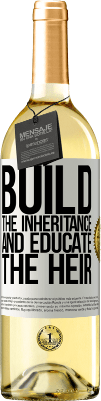 29,95 € | White Wine WHITE Edition Build the inheritance and educate the heir White Label. Customizable label Young wine Harvest 2024 Verdejo