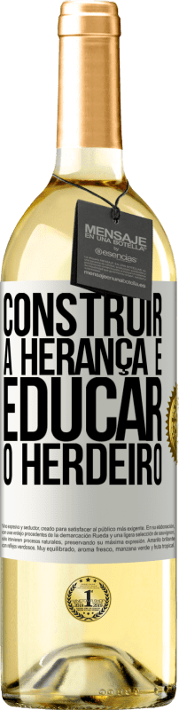 29,95 € | Vinho branco Edição WHITE Construir a herança e educar o herdeiro Etiqueta Branca. Etiqueta personalizável Vinho jovem Colheita 2025 Verdejo